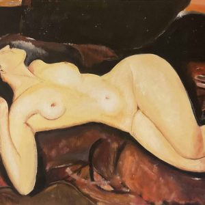 Vendita online opera dal titolo “Nudo disteso di fianco” realizzata dall'artista contemporaneo Mauro Vaia