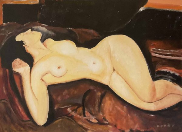 Vendita online opera dal titolo “Nudo disteso di fianco” realizzata dall'artista contemporaneo Mauro Vaia